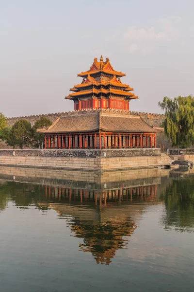 Hoektoren Van Verboden Stad Beijing China — Stockfoto