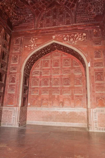 Detalhe Edifício Mihman Khana Complexo Taj Mahal Agra Índia — Fotografia de Stock