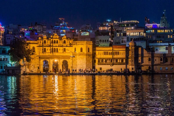 Zicht Gangaur Ghat Udaipur Deelstaat Rajasthan India — Stockfoto