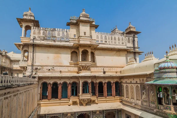 Stadspaleis Udaipur Rajasthan India — Stockfoto