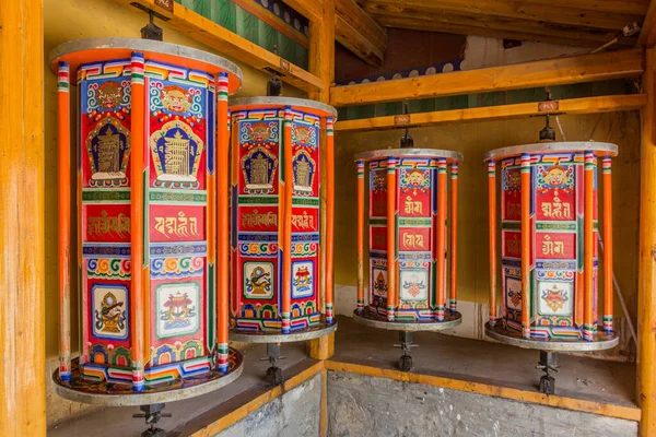 Imádkozó Kerekek Körül Labrang Kolostor Xiahe Város Gansu Tartomány Kína — Stock Fotó