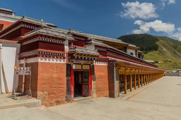 Xiahe China August 2018 Reihe Neugieriger Räder Labrang Kloster Xiahe — Stockfoto