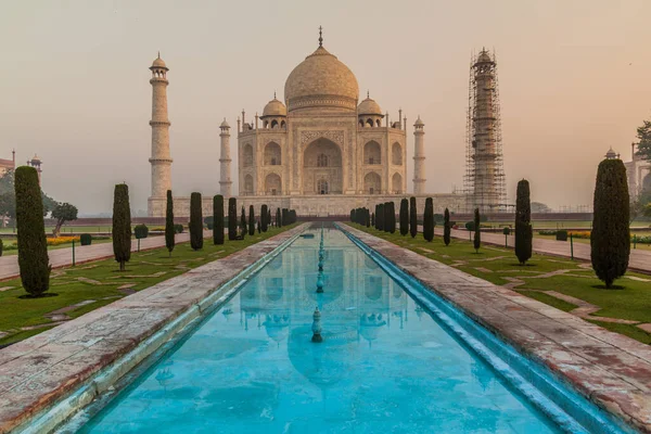 Tôt Matin Vue Sur Taj Mahal Agra Inde — Photo