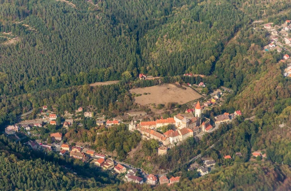 Aerial View Krivoklat Castle Czechia — Stock Photo, Image