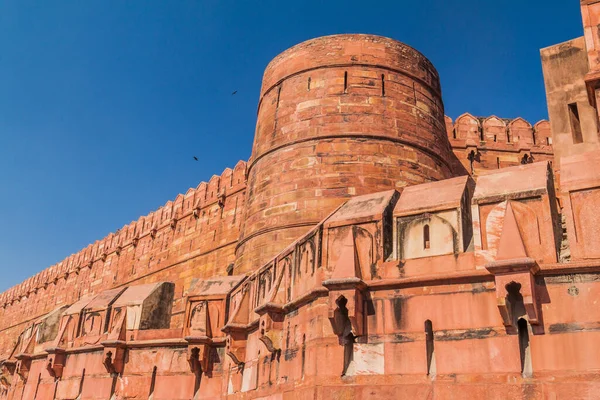 Walls Agra Fort Uttar Pradesh State India — Stock Photo, Image