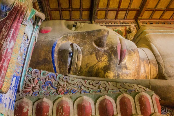 Zhangye China August 2018 Reclining Buddha Giant Buddha Dafo Temple — Stock Photo, Image