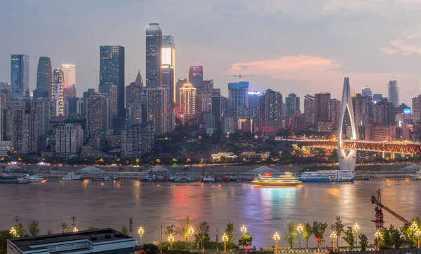 Skyline of Chongqing with Yangtze river, China
