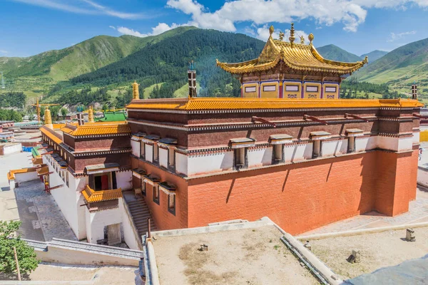 Zabudowa Klasztoru Labrang Mieście Xiahe Prowincja Gansu Chiny — Zdjęcie stockowe