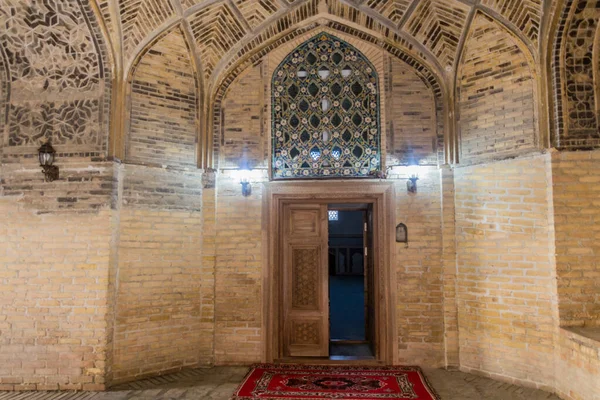 Dveře Mir Arab Madrasa Bucharě Uzbekistán — Stock fotografie
