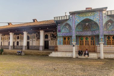 LAHIJAN, IRAN - APRIL 8, 2018: Chahar Padshahan (Padeshah) mosque in Lahijan, Gilan province, Iran clipart