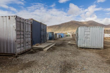 Tacikistan 'ın Gorno-Badakhshan Özerk Bölgesi Murghab Köyü Çarşısı
