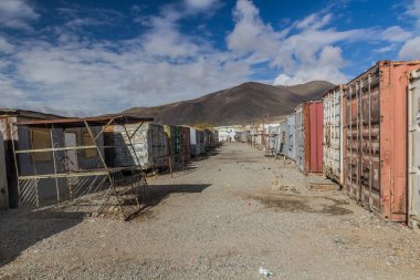 Tacikistan 'ın Gorno-Badakhshan Özerk Bölgesi Murghab Köyü Çarşısı