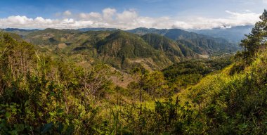 Luzon Adası, Filipinler 'deki Sagada köyünün manzarası