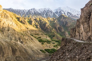 Tacikistan ve Afganistan arasındaki Panj Nehri (Pyandzh) vadisi