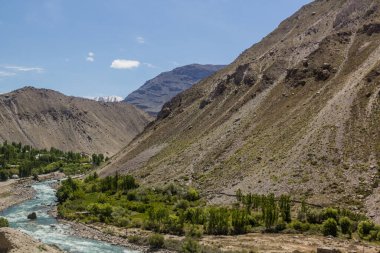 Pamir dağlarındaki Gunt Nehri Vadisi, Tacikistan