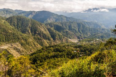 Luzon Adası, Filipinler 'deki Sagada köyünün manzarası