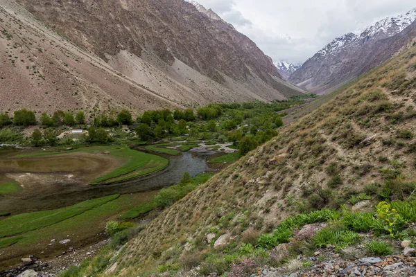 Valle Jisev Jizev Jizeu Las Montañas Pamir Tayikistán —  Fotos de Stock
