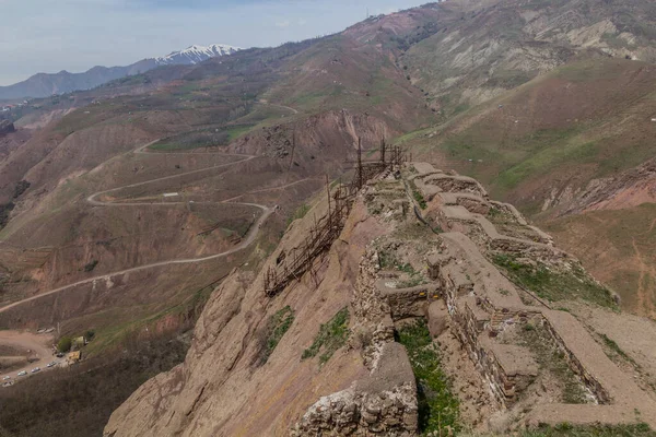 İran 'daki Alamut harabeleri (kartal yuvası) şatosu