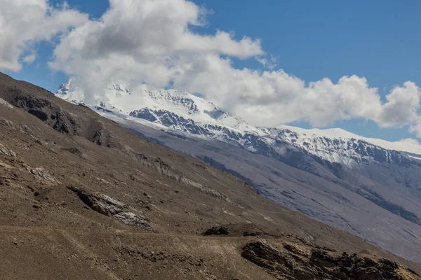 タジキスタンとアフガニスタンの間のワカン渓谷の雪に覆われた山 — ストック写真