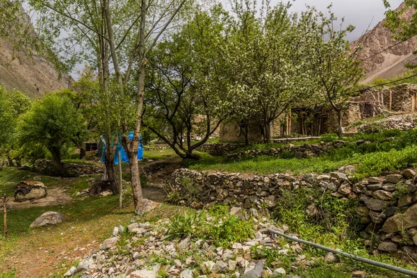 Wioska Jizeu Jizev Lub Jisev Górach Pamir Tadżykistan — Zdjęcie stockowe