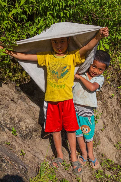 Banaue Philippines January 2018 Small Village Children Banaue Philippines — Stock Photo, Image