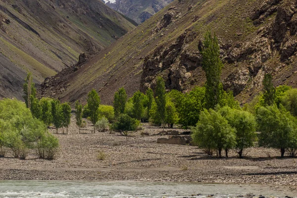 Разрушенное Село Ред Долине Бартанг Горах Памира Таджикистан — стоковое фото