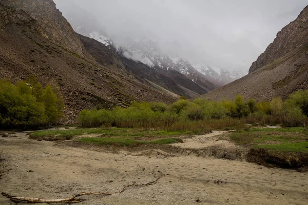 Valle Jizev Jizeu Geisev Jisev Las Montañas Pamir Tayikistán —  Fotos de Stock