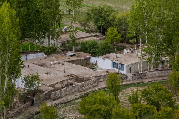 Luchtfoto Van Vrang Dorp Wakhan Vallei Tadzjikistan — Stockfoto