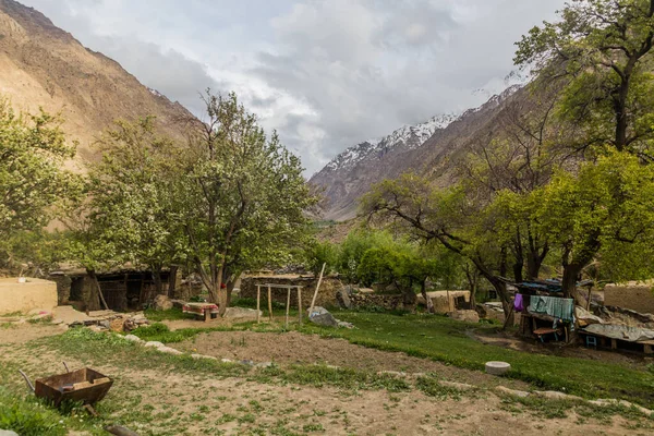Pueblo Jizeu Jizev Jisev Las Montañas Pamir Tayikistán —  Fotos de Stock