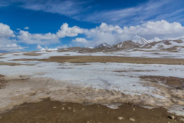 Montañas Pamir Cubiertas Nieve Tayikistán — Foto de Stock