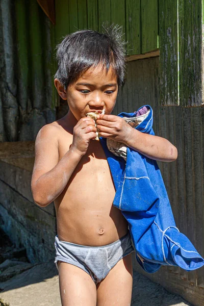 Banaue Philippines Janvier 2018 Enfant Petit Village Près Banaue Philippines — Photo