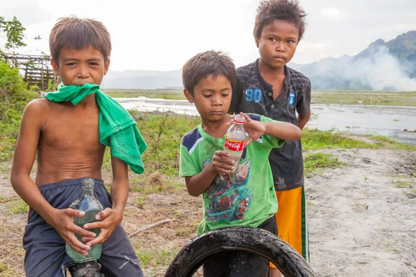 Santa Juliana Philippines Jan 2018 Enfants Locaux Dans Village Santa — Photo