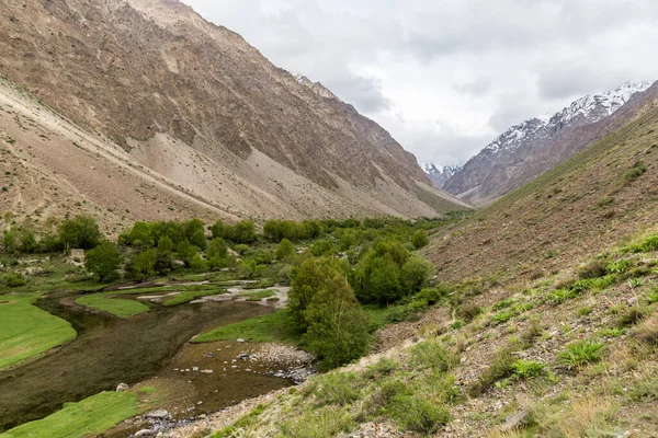Долина Жизев Джизев Джизеу Горах Памира Таджикистан — стоковое фото