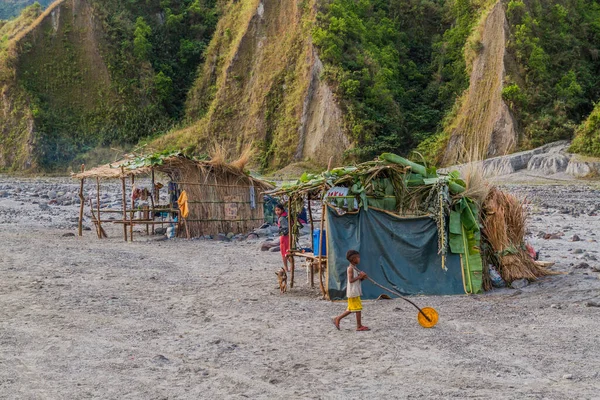 Pinatubo Philippines Jan 2018 Village Appauvri Construit Sur Lahar Volcan — Photo