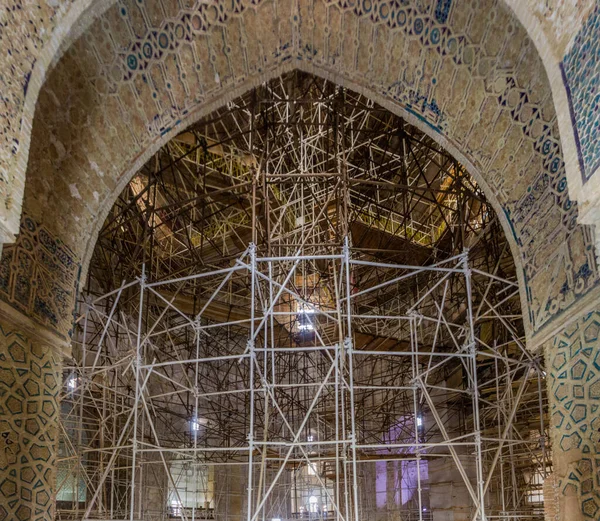 Scaffolding Dome Soltaniyeh Tomb Oljeitu Zanjan Province Iran — 图库照片