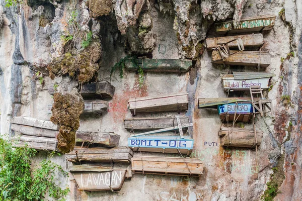 Sagada Filippine Gennaio 2018 Casse Appese Nel Villaggio Sagada Sull — Foto Stock