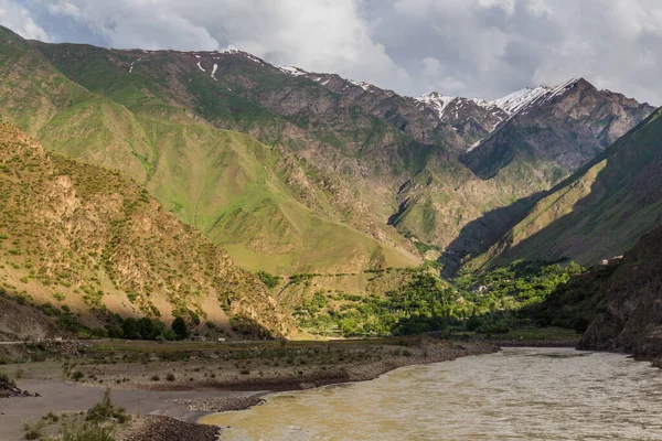 Río Panj Pyandzh Entre Tayikistán Afganistán —  Fotos de Stock