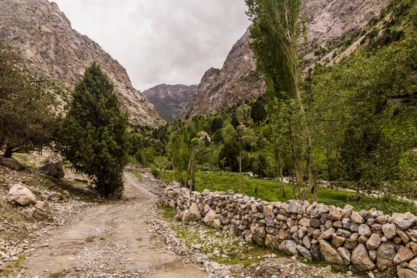 Vale Urech Perto Aldeia Artush Nas Montanhas Fann Tajiquistão — Fotografia de Stock