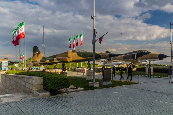 Tehran Irán Abril 2018 Exposiciones Militares Aviones Combate Museo Santa — Foto de Stock