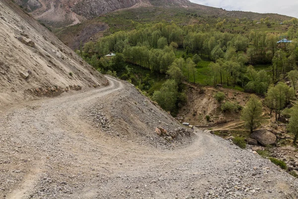 Droga Wiosce Marguzor Haft Kul Górach Fann Tadżykistan — Zdjęcie stockowe