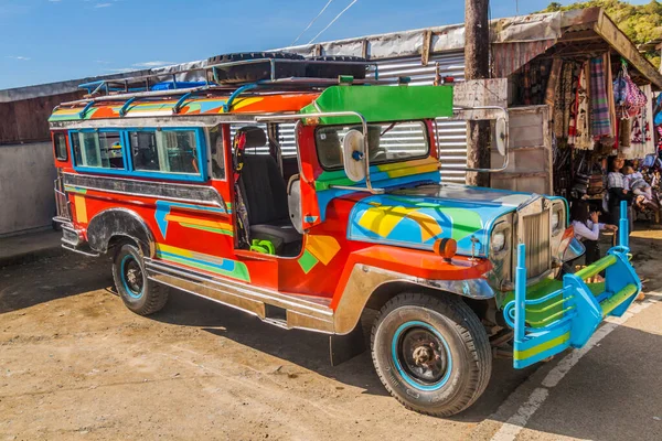 Banaue Philippines Styczeń 2018 Jeepney Typowy Środek Transportu Filipinach — Zdjęcie stockowe