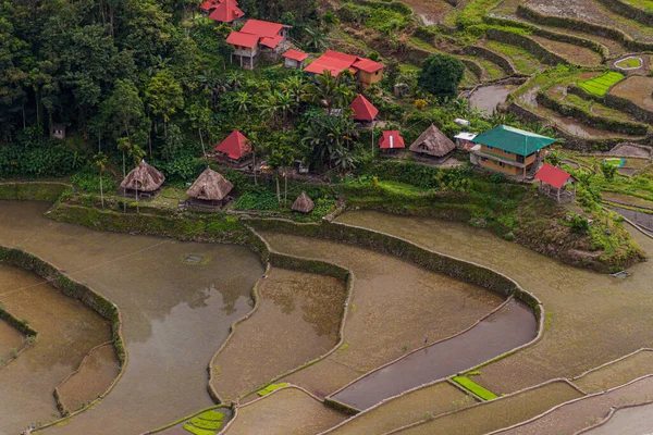 Luchtfoto Van Batad Rijst Terrassen Luzon Eiland Filippijnen — Stockfoto