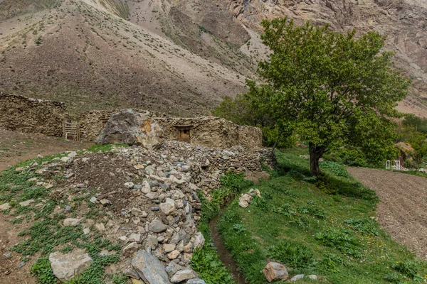 Село Жизев Джисев Джизеу Горах Памира Таджикистан — стоковое фото