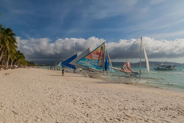 Boracay Philippines February 2018 White Beach Ostrově Boracay Filipíny — Stock fotografie