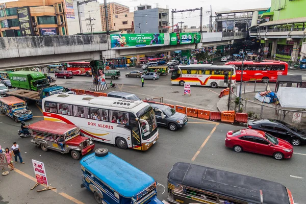 Manila Philippines Styczeń 2018 Widok Ruchliwej Ulicy Pasay City Pobliżu — Zdjęcie stockowe