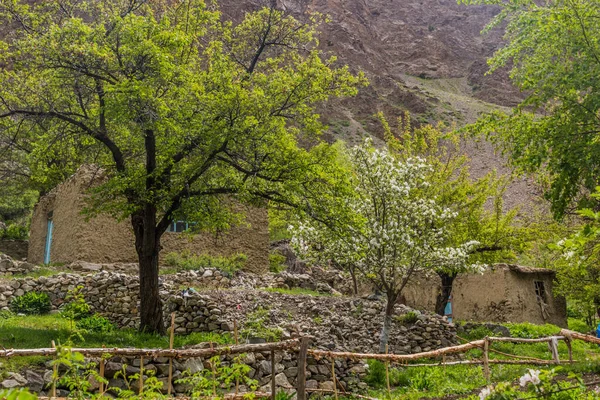 Pueblo Jizeu Jizev Jisev Las Montañas Pamir Tayikistán —  Fotos de Stock