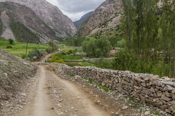 Dolina Urech Pobliżu Wioski Artush Górach Fann Tadżykistan — Zdjęcie stockowe