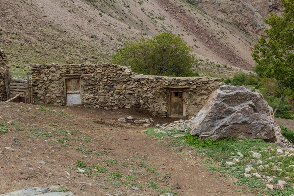 Village Jizev Jisev Jizeu Dans Les Montagnes Pamirs Tadjikistan — Photo