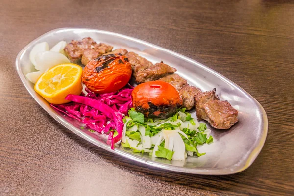 Cuisine Iran Joojeh Kabab Grilled Chicken Kebab — Stock Photo, Image
