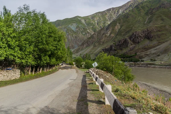 Памирское Шоссе Река Пандж Таджикистане — стоковое фото
